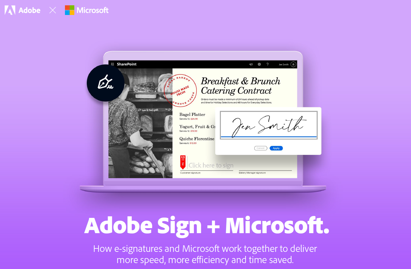 Adobe Sign + Microsoft How esignatures and Microsoft work together to