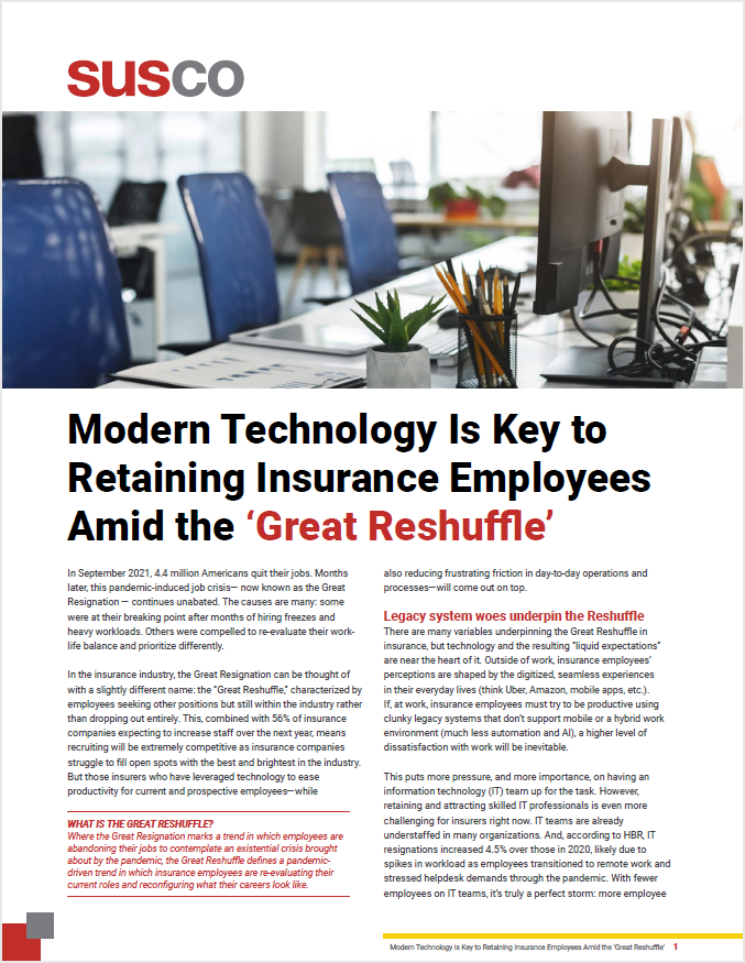 Modern Technology Is Key to Retaining Insurance Employees Amid the 'Great Reshuffle'