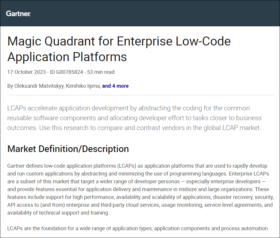 59+ Gartner Low Code No Code Magic Quadrant, Download the